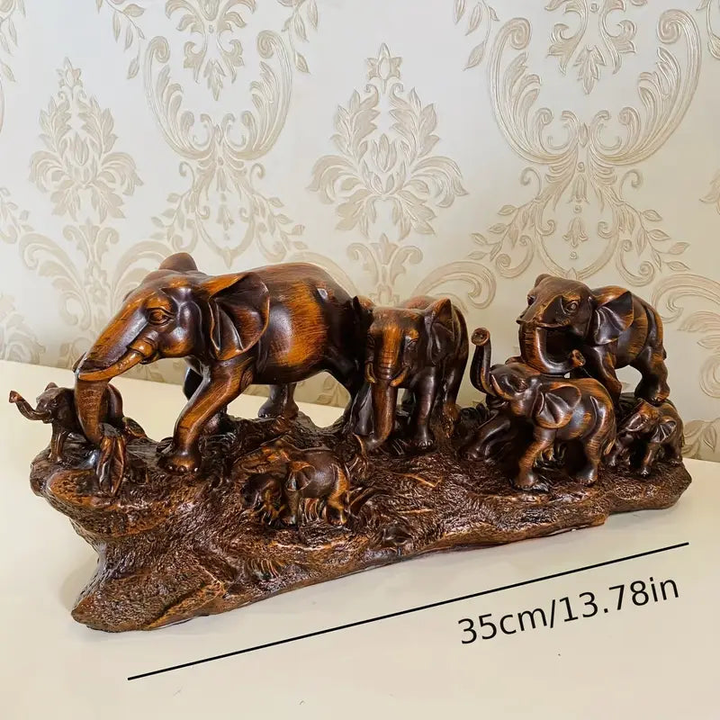 wooden carving of a elephant