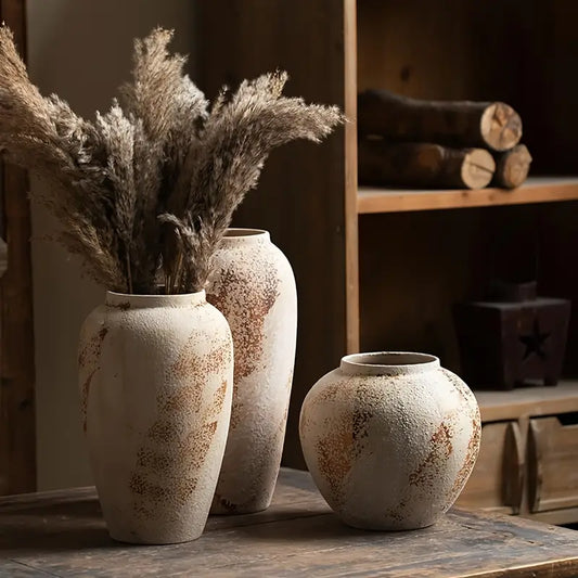 White Speckled Ceramic Planter